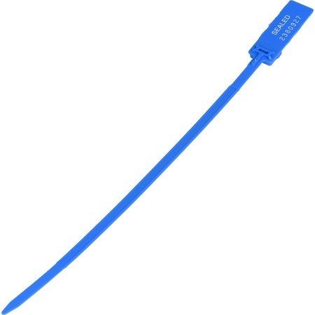 Tatco Security Seal, 3/10"Wx13-1/2"Lx1/100"H, 100/PK, Blue TCO26300